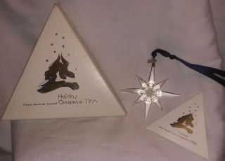 1995 Swarovski Crystal Snowflake Ornament Christmas Holiday Ornament W/ Box
