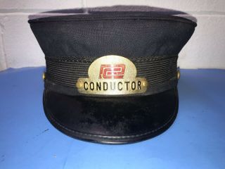 Vintage Headmaster Railroad Train Conductor Engineer Hat Adult Cap Visor 7 1/2