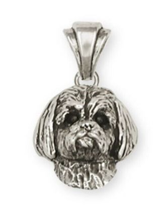 Lhasa Apso Pendant Handmade Sterling Silver Dog Jewelry Lsz4 - P