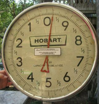Vintage HOBART PR30 Hanging Food Produce Scale 2 Sided 30lbs x 1oz Great 3