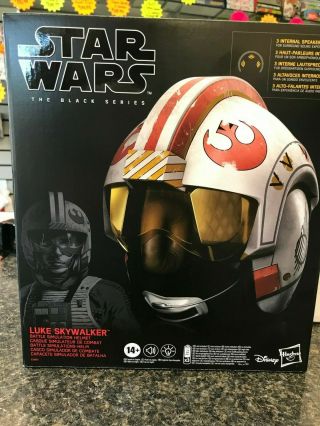 Star Wars Black Series Luke Skywalker X - Wing Pilot Helmet With Battle Simulation