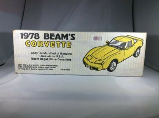 Vintage Jim Beam 1978 Yellow Corvette Decanter -