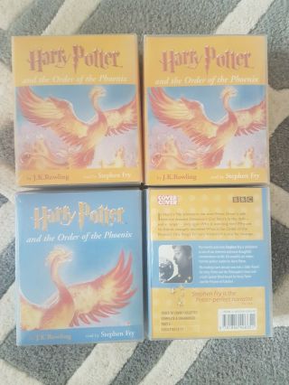 Harry Potter & Order Of The Phoenix 22 Cassette Audio Book Stephen Fry Vgc