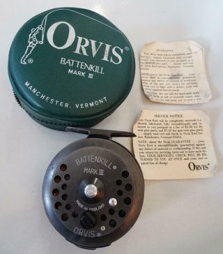 Orvis Battenkill Mark Iii Fly Fishing Reel Made In England 3 Vtg Spooled Mk