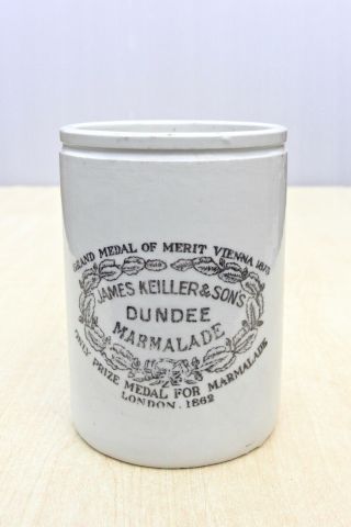 Vintage C1900s 2lb Size James Keiller & Sons Dundee Marmalade Maling Potjar