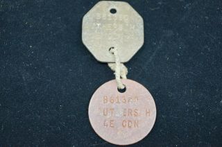 Ww2 Canadian Army Dog Tag Pair B61380 H Authers