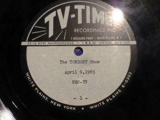Anna Moffo Live The Tonight Show Johnny Carson Apr 9 1963 Live Acetate 78