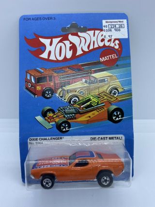 Vintage Hot Wheels Blackwall Dixie Challenger 426 Hemi No.  3364 Orange