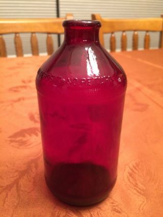 Vintage Schlitz Ruby Red Cone Top Beer Bottle Old Stock 1963