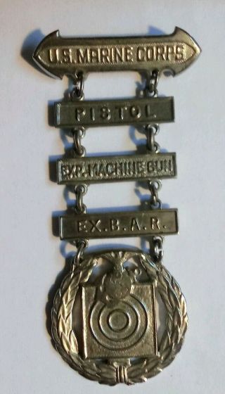 Ww2 Usmc Us Marine Corp Marksman Badge Award Medal Hallmark Pin