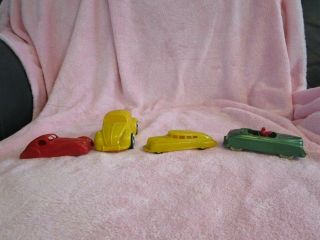 4 Vtg Cars Thomas Toy Acme Space Age Airline Limousine Roadster Renwal Vw Bug