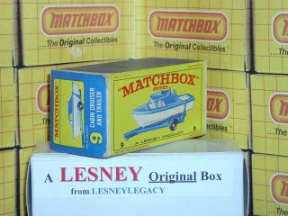 Matchbox Lesney 9d Boat & Trailer Model Type E4 Empty Box Only