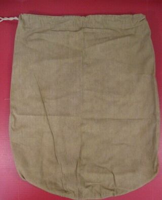Wwii Era Us Army Cloth Barracks Or Laundry Bag - Khaki - Dated 1942 - Unissued
