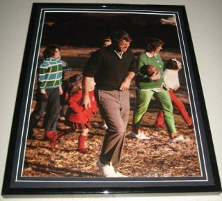 Robert F Kennedy Rfk & Family Playing Football Framed 11x14 Photo Display
