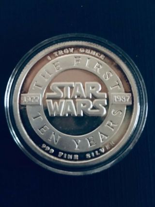 Star Wars 1977 - 1987.  999 Troy Once Coin.