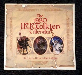 1980 J.  R.  R.  Tolkien Calendar Lord Of The Rings Great Illustrators Edition