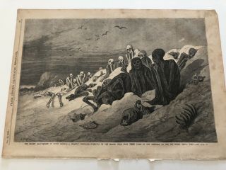 1868 Frank Leslie’s Print Upheaval Of The Dead Arica Peru Earthquake 103019