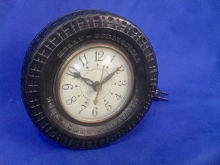 Vintage Kelly - Springfield Tire Automotive Advertising Electric Mantel Clock