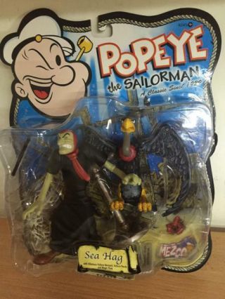 Mezco Popeye Series 2 Sea Hag 5 " Action Figure Moc,  2001