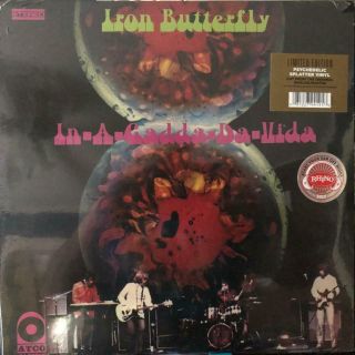 Iron Butterfly In - A - Gadda - Da - Vida Colored Psychedelic Splatter Vinyl Lp