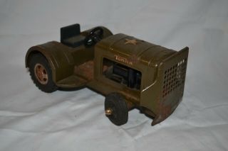 Vintage Tonka Airlines Tug Tractor Army Olive Drab Green 1960s 2