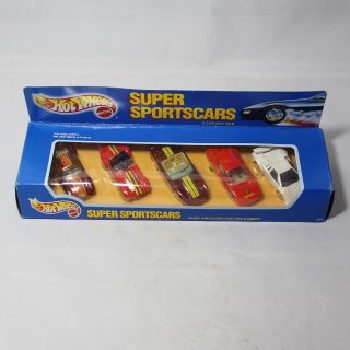 1987 Mattel Hot Wheels Sportscars 5 Car Gift Pak 1634 Cf00129