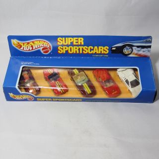 1987 Mattel Hot Wheels Sportscars 5 Car Gift Pak 1634 Cf00128