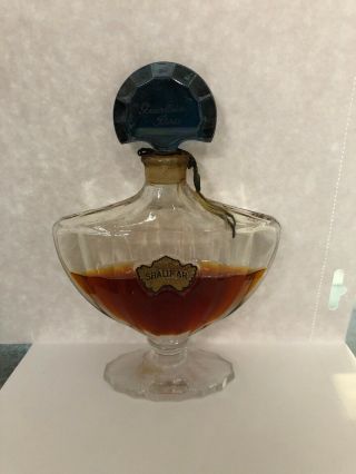 Vintage Shalimar Guerlain Paris ?? Fl Oz Pure Parfum 5 1/4” Bottle