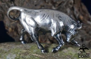 S.  Kirk & Son Solid Sterling Silver (. 925) Bull Decor Figurine Statue 3