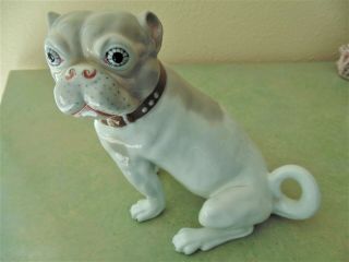 Museo Seymour Mann Pug Dog 1974 Porcelain Figurine 7 " Tall W/ Label