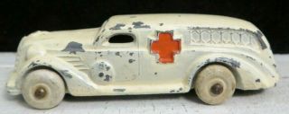 Vintage Barclay Toy 3 1/2 " No.  194 Ambulance With Large Cross Bv - 002