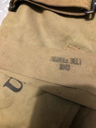 Vintage WW2 US Army Musette Bag 1940 Date 2