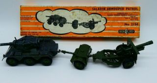 1950`s Crescent Toy Saladin Armoured Patrol Diecast Toy Model Tank,  Gun