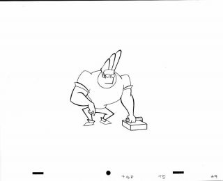 Johnny Bravo Animation Art Cel Production Drawing Cartoon Network 96