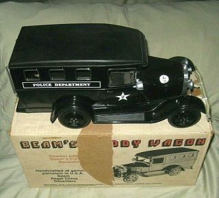 Vintage Jim Beam Large Decanter Police Car Paddy Wagon 1931 Ford Model A W/ Box