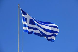 Huge Greek Flag 180 X 350 Cm 6 " X 12 " Feet Greece Hellas ΕΛΛΑΣ Large Silkscreen