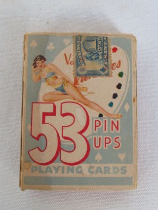 Vintage Vargas Pin Up Girls Playing Cards 1950 