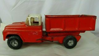 Vintage Collectible 1960s Pressed Steel Buddy L Metal Red Dump Truck