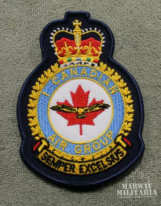Caf Rcaf,  1st Canadian Air Group Squadron Jacket Crest / Patch (19863)