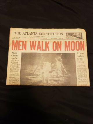 Men Walk On Moon July 21 1969 The Atlanta Constitution