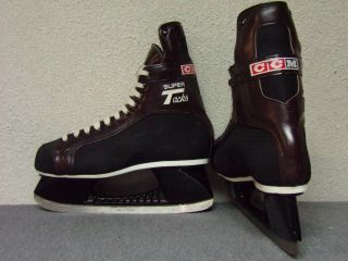 Vtg Ccm Tacks Brown Black Ice Hockey Skates Tuuk 2000 Blade Holder Size 9c