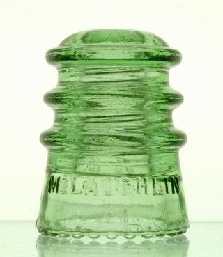 Cd 115 Mclaughlin No 10 Apple Green Glass Insulator [030]