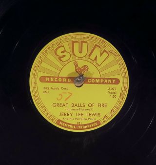 78 Rpm - - Jerry Lee Lewis,  Sun 281 " Great Balls Of Fire ",  E Rockabilly - Rock