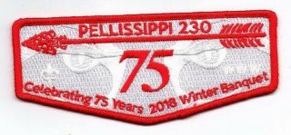 Boy Scout Oa 230 Pellissippi Lodge 2018 75th Anniversary Winter Banquet Flap