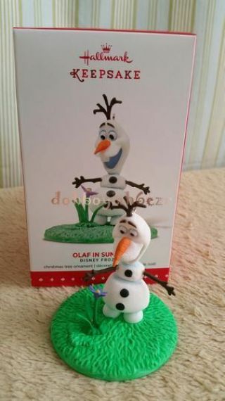 Hallmark 2015 Olaf In Summer Disney Frozen Snowman Christmas Ornament