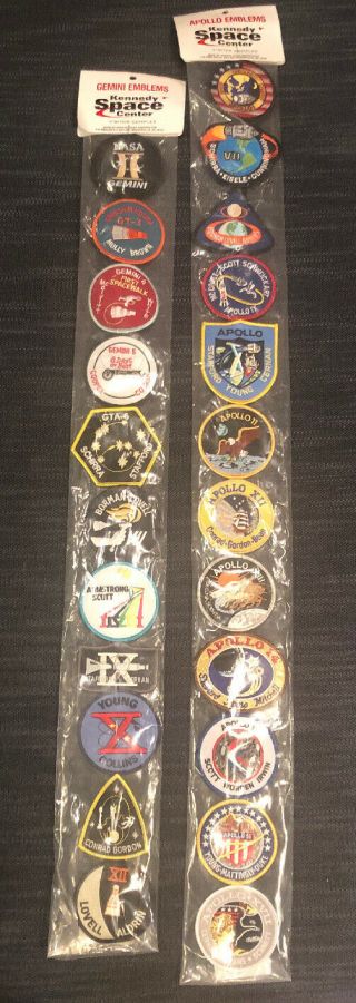 Kennedy Space Center Nasa Gemini & Apollo Emblems (patches)