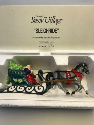Dept 56 Sleighride Horse Sleigh Christmas Snow Village 5160 - 8 Vintage 3