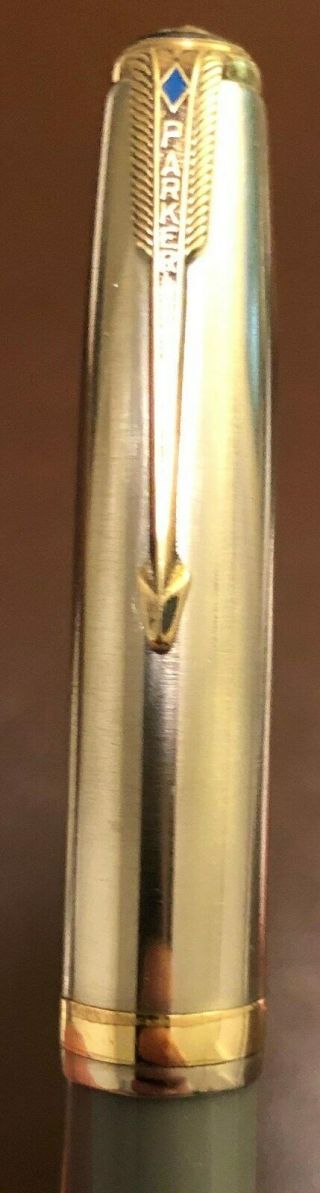 Parker 51 Fountain Pen With Rare Raised Wedding Band Cap