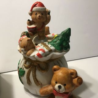 House Of Lloyd Here Comes Santa Claus Music Box Twirling Teddy Musical Bears