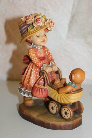 Anri Sarah Kay " Little Nanny " 6 " Hand Carved Rare Lim.  Only 4000